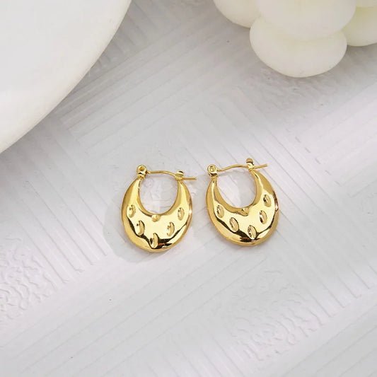 Pebbled Ear hoops