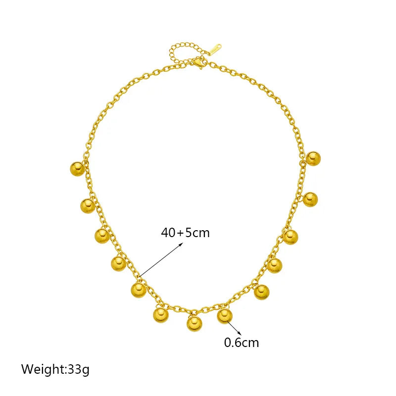 Golden Beaded Necklace