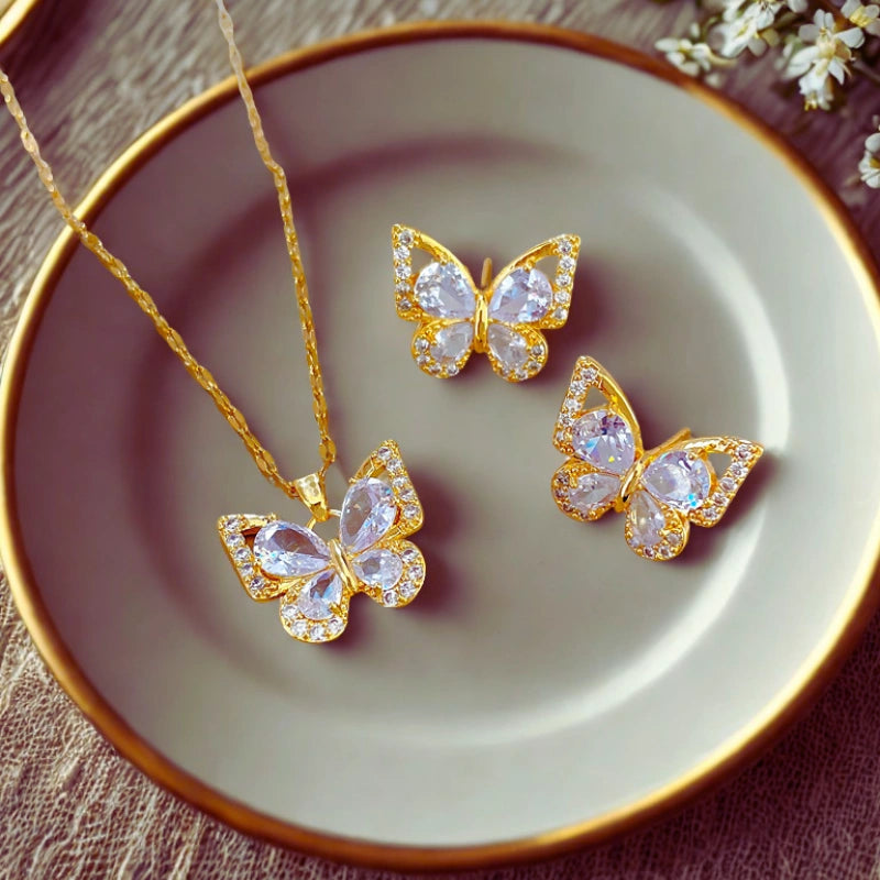 Crystal Butterfly Set