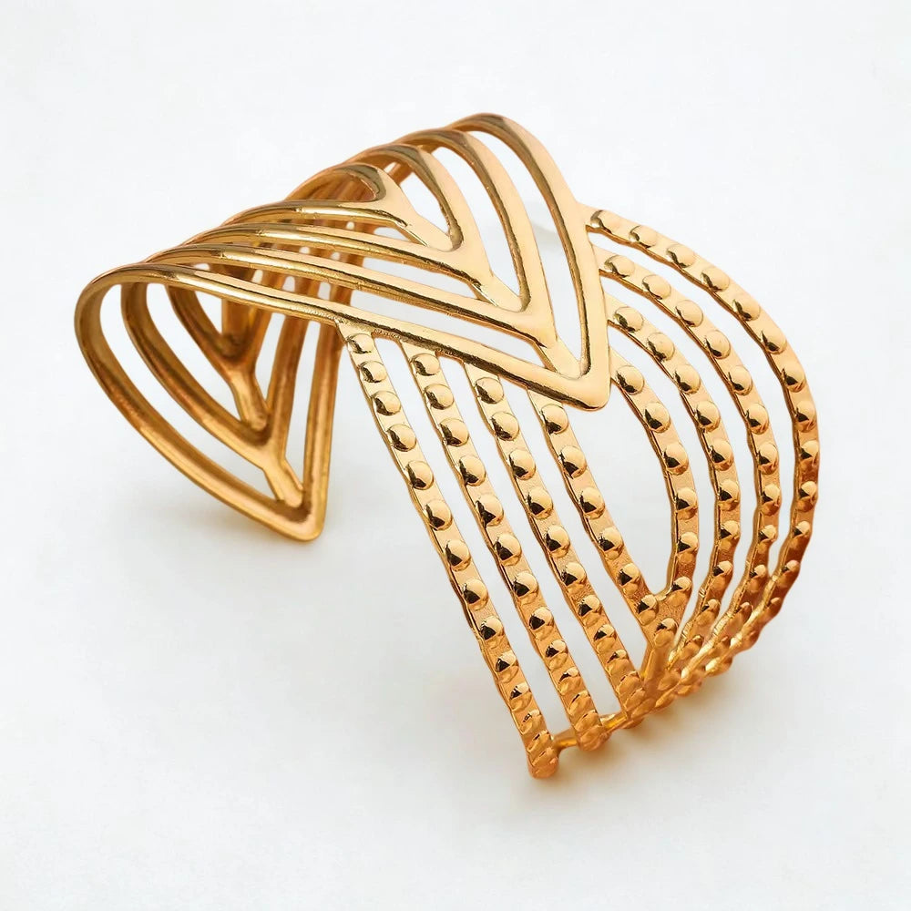 Golden Cascade Cuff
