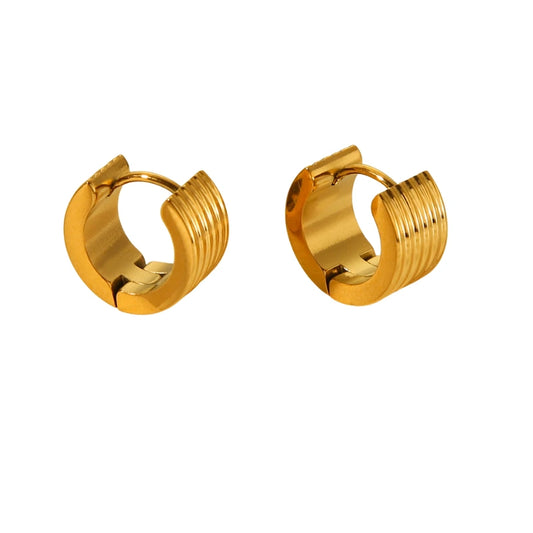 Golden Groove Hoops