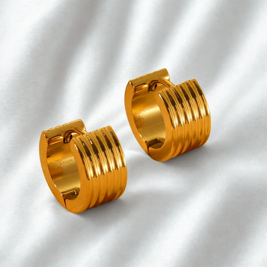 Golden Groove Hoops