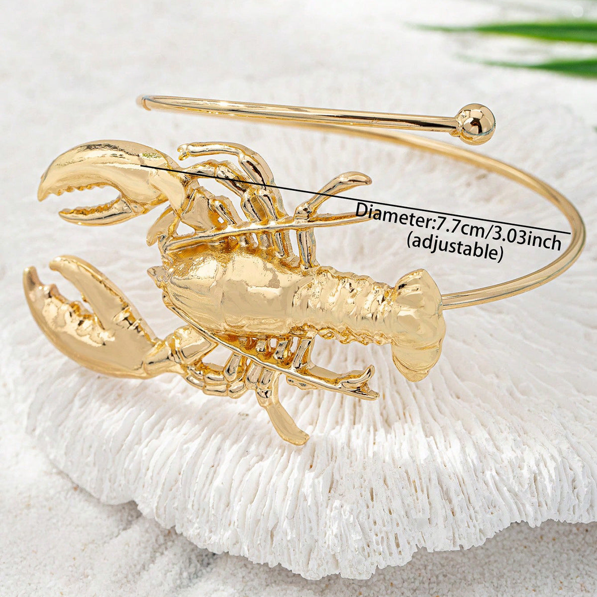 Golden Lobster Arm Ring