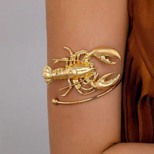 Golden Lobster Arm Ring