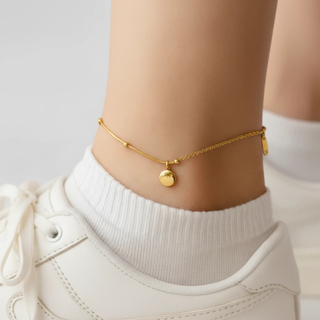 Golden Serenity Anklet
