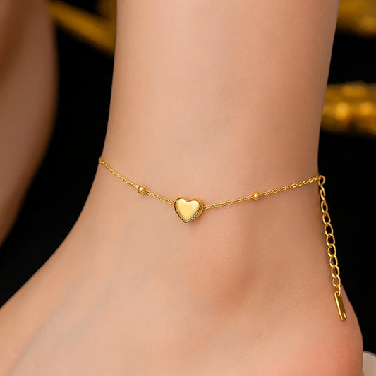 Heart Beaded Anklet