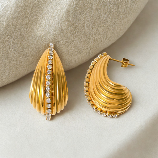 Lustre Cascade Hoops