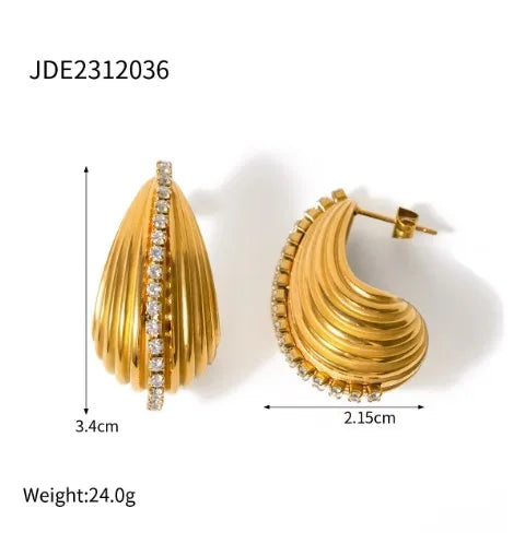 Lustre Cascade Hoops