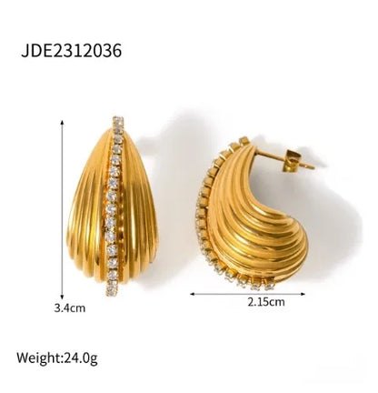 Lustre Cascade Hoops