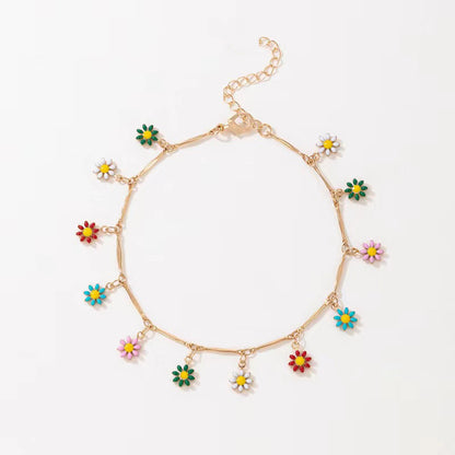 Cute Flower Alloy Plating Necklace