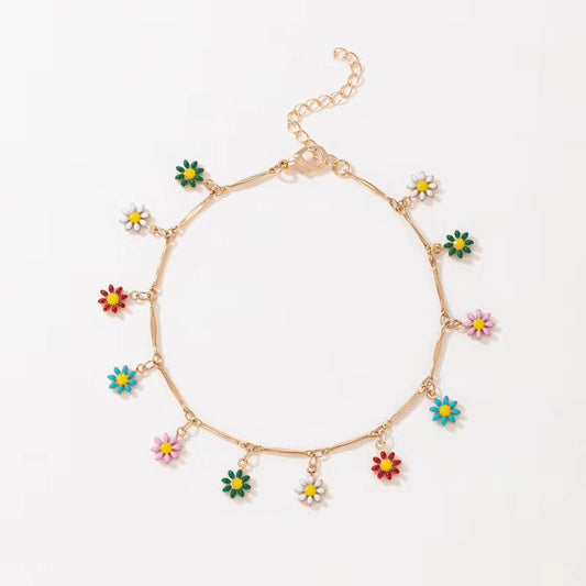 Cute Flower Alloy Plating Necklace