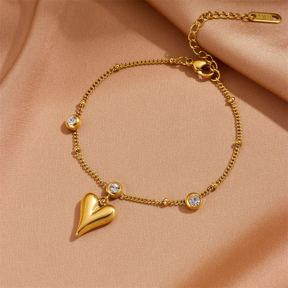 Heart Shape Zircon Necklace Set