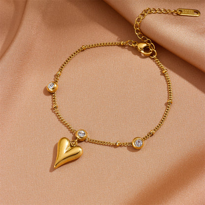 Heart Shape Zircon Necklace Set