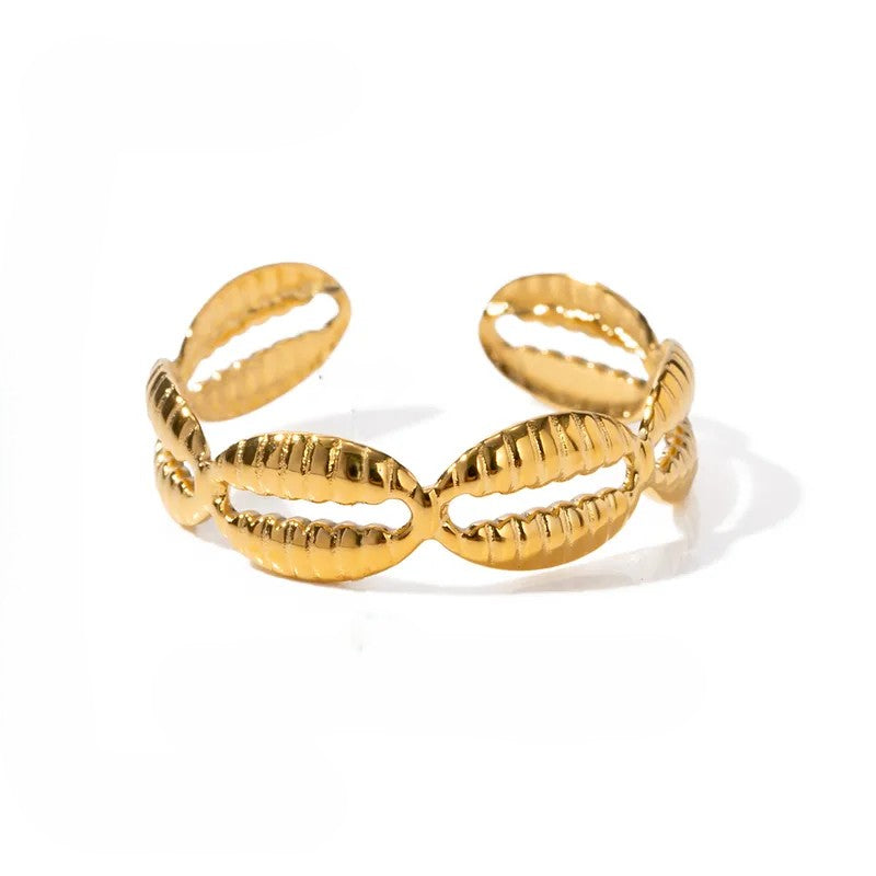 Ocean Gleam Shell Ring