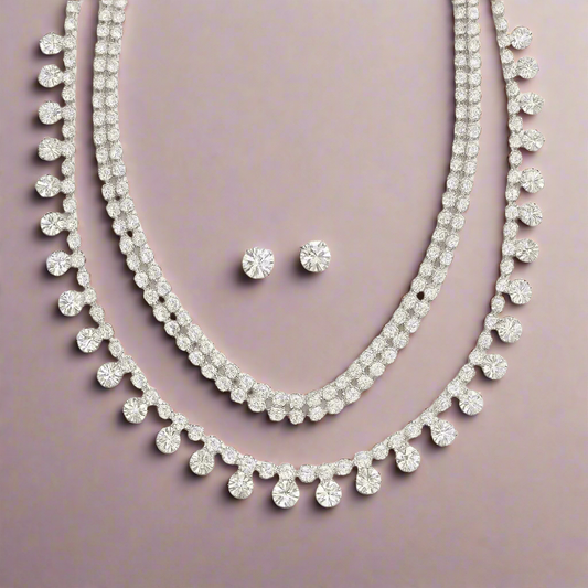 Cosmic Sparkle Necklace Earring Set