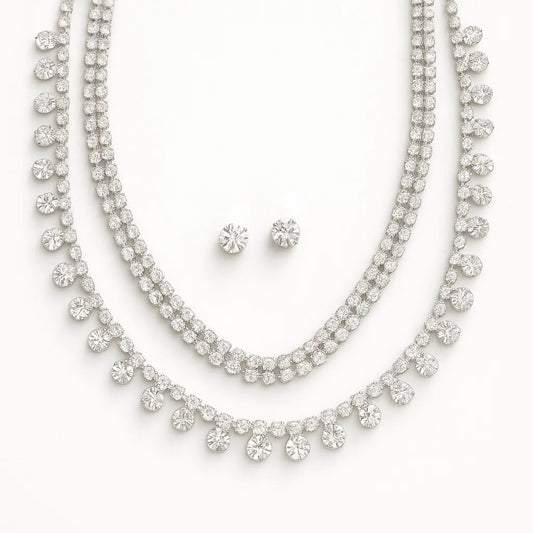 Cosmic Sparkle Necklace Earring Set
