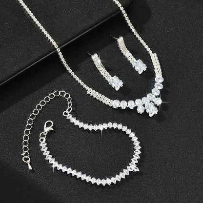 Dazzling Necklace Bracelet Earring Set