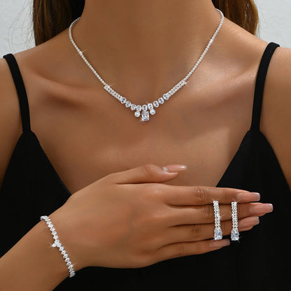 Dazzling Necklace Bracelet Earring Set