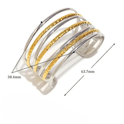 Dual Tone Cuff Bracelet