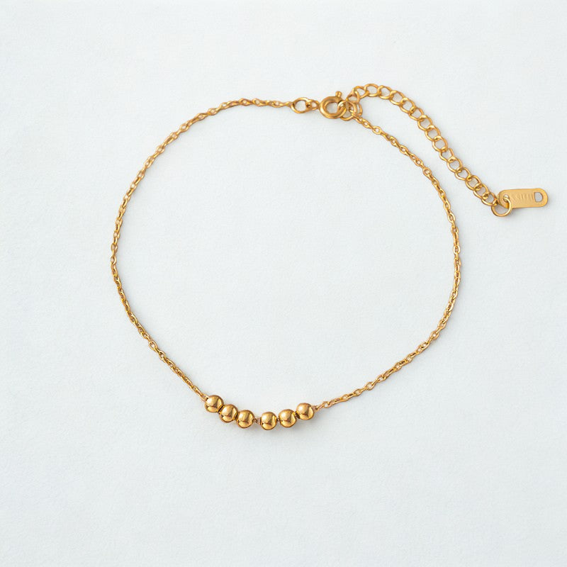 Golden Beaded Anklet