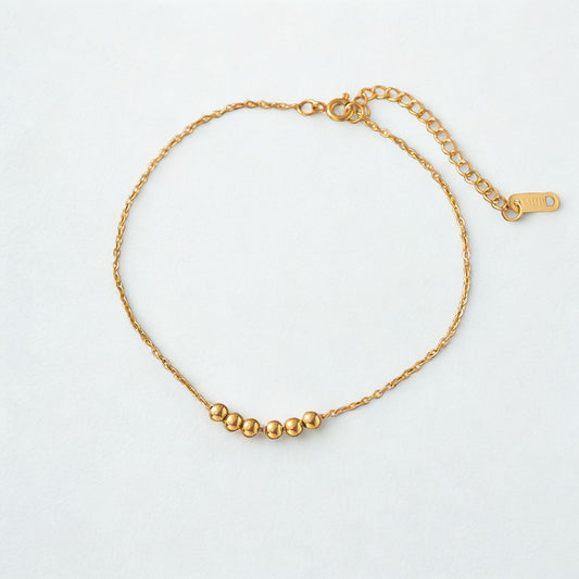 Golden Beaded Anklet