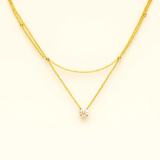 Golden Beaded Radiance Necklace