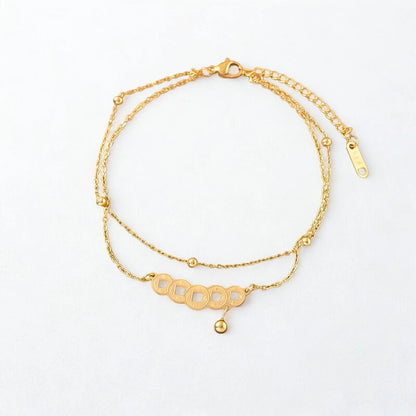 Golden Linked Anklet