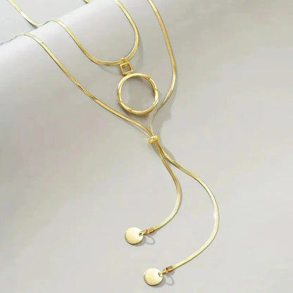 Rose Gold Y-Drop Necklace