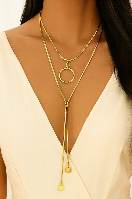 Rose Gold Y-Drop Necklace