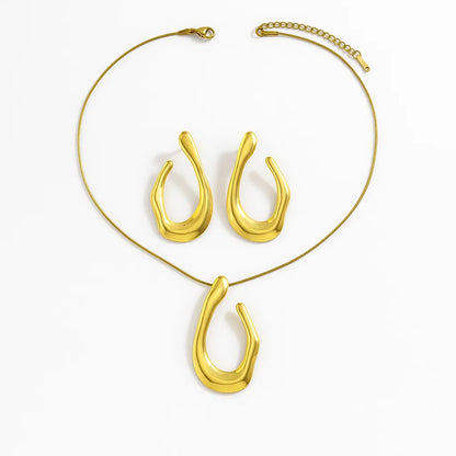 Modern Style Necklace Earrings Set
