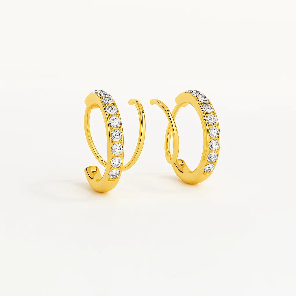 Radiant Stone Hoops