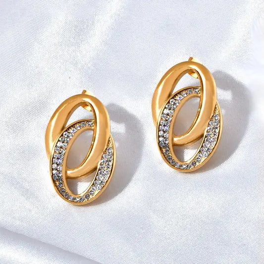 Radiant Zircon Hoop Earrings