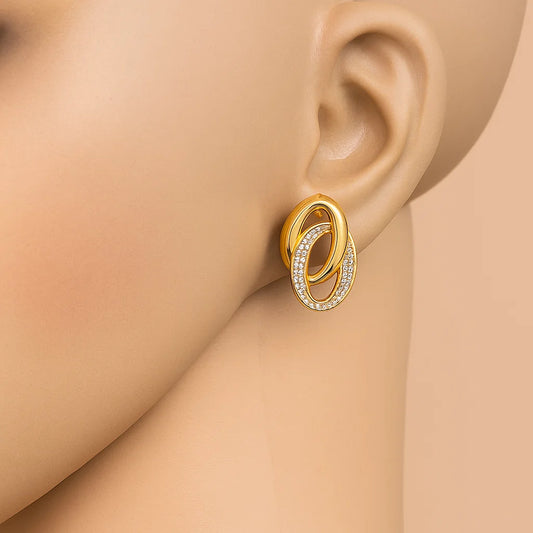 Radiant Zircon Hoop Earrings