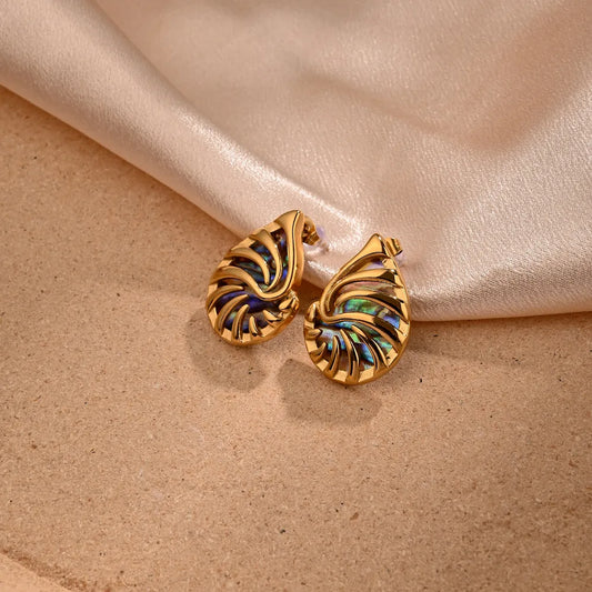 Sculpted Shell Ear Studs