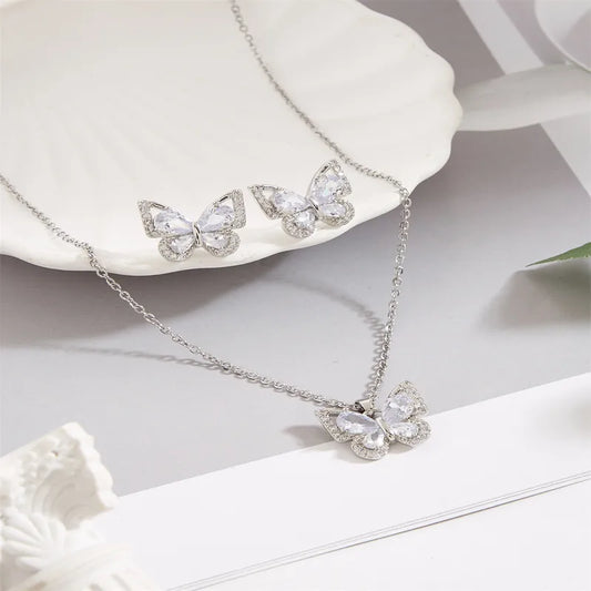 Sparkling Butterfly Jewellery Set