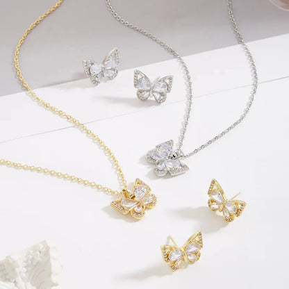Sparkling Butterfly Jewellery Set