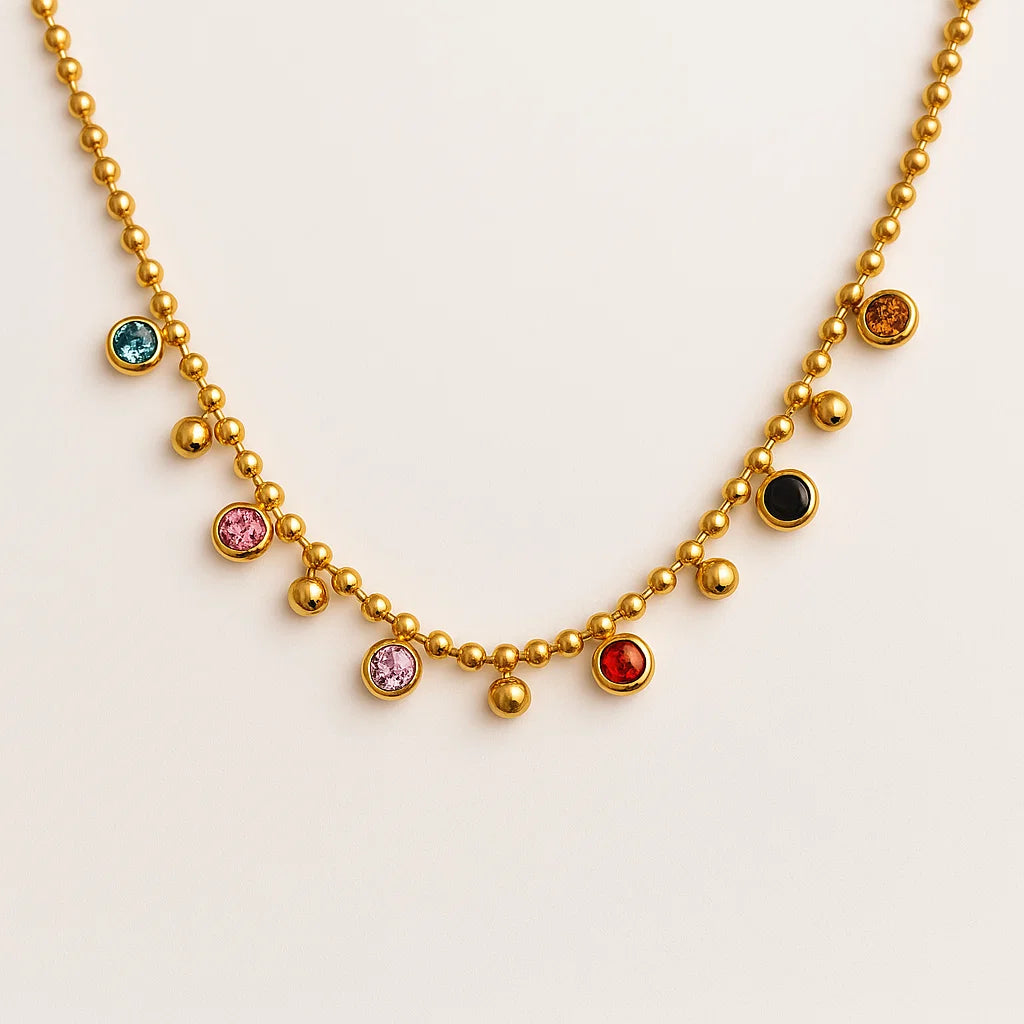 Spectrum Beaded Necklace
