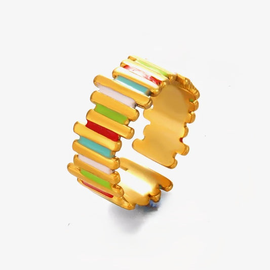 Multicolor Bar Ring