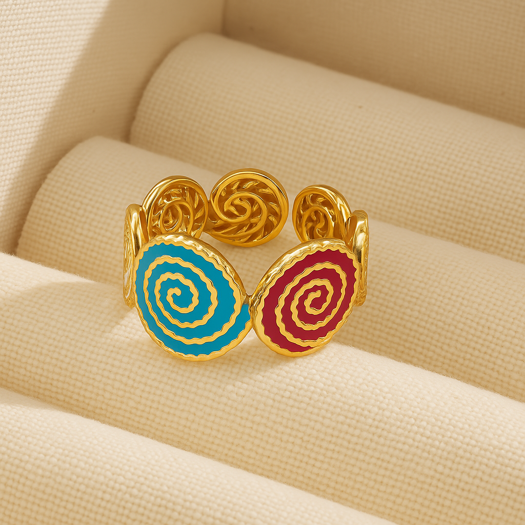 Multicolor Swirl Ring