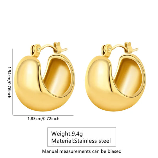 Elegant Solid Hoops