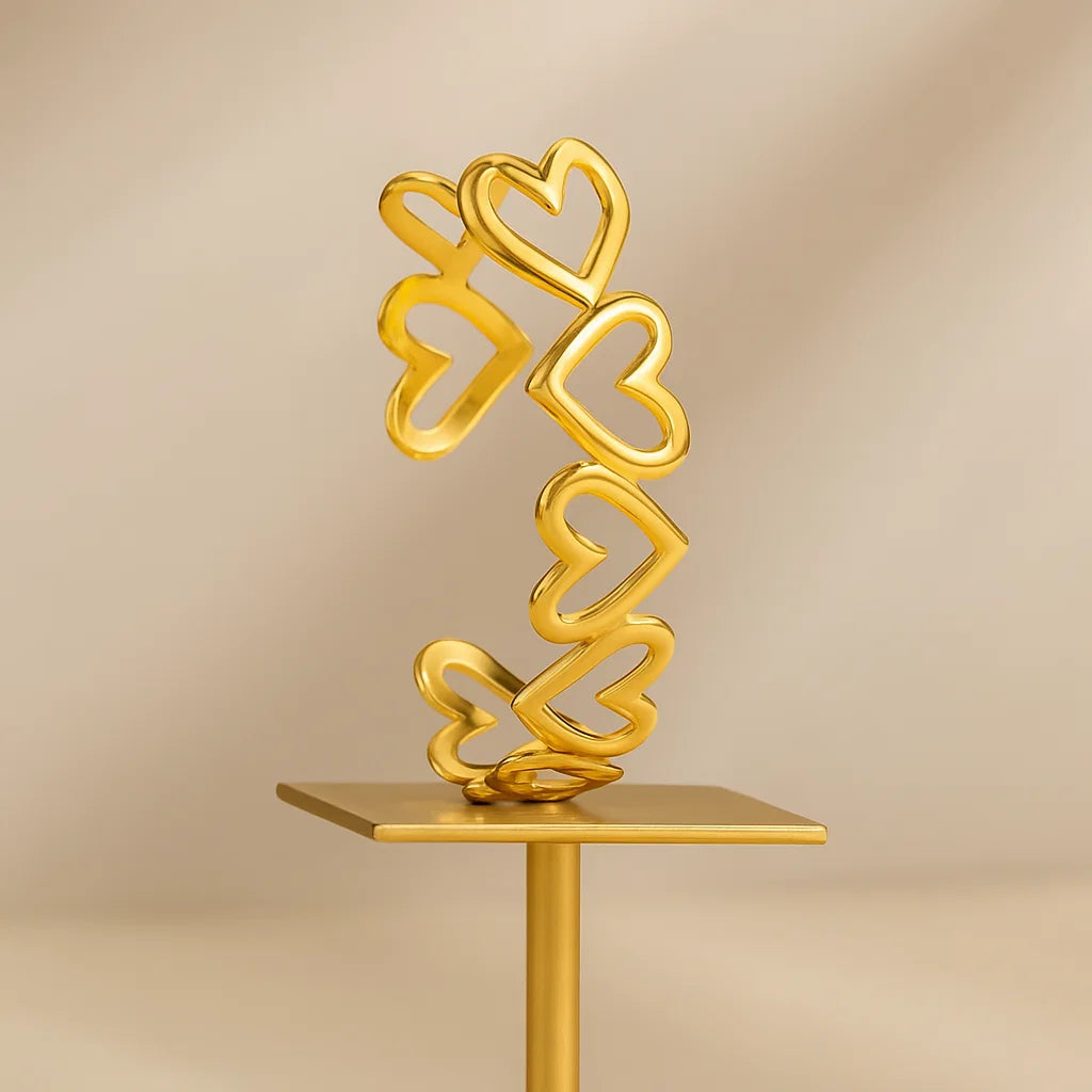 Connected Heart Cuff Bracelet