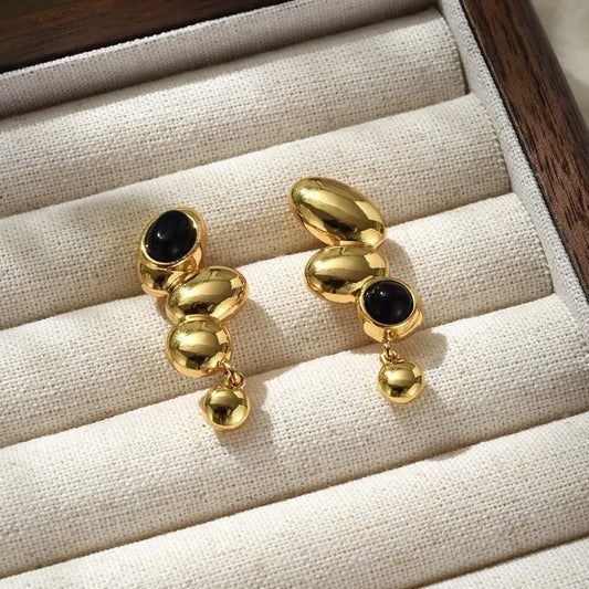 Contemporary Abstract Drop Earrings
