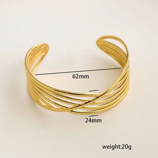 Crisscross 1 Adjustable Cuff Bangle
