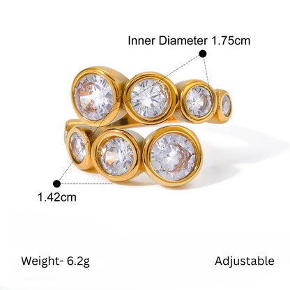 Crossover Shine Adjustable Ring