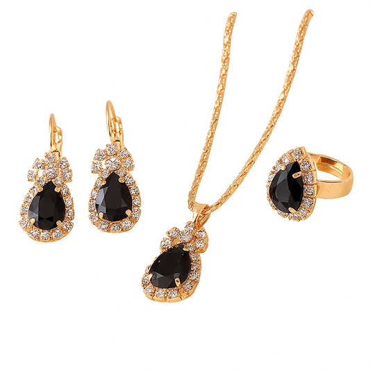 Crystal Drop Jewellery Set