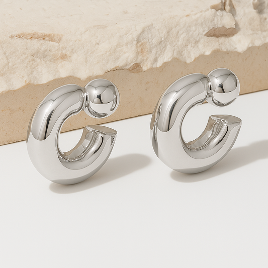 Dome Shaped  Ear Studs