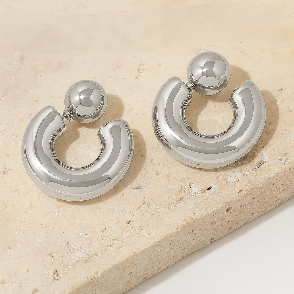 Dome Shaped  Ear Studs