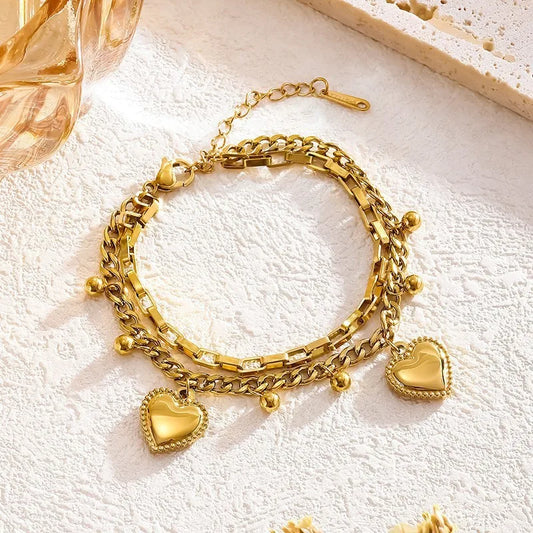 Double Heart Bracelet