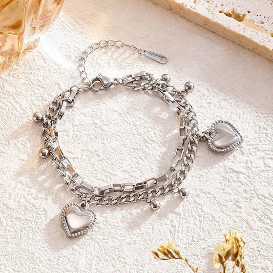 Double Heart Bracelet