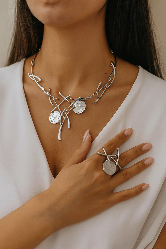 Frozen Style Necklace Ring Set